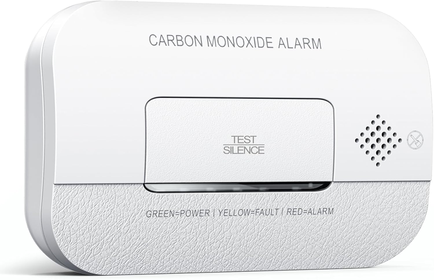 Ecoey Carbon Monoxide Detector, 10-Year CO Detector with Human Alarm Sounds and Test Button, Carbon Monoxide Alarm Replaceable Battery-Operated for House and Bedroom, FJ127, 1 Pack