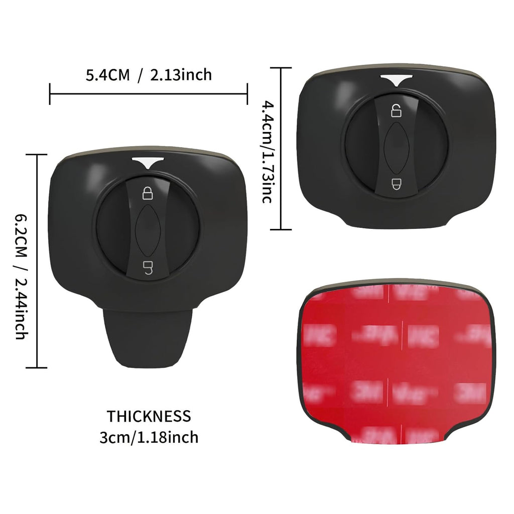 Knob Switch Child Proof Oven Lock Baby Safety Oven Door Lock for Toddlers Heat-Resistant Adhesive no Tools Need or Drill (Black-1Pcs)