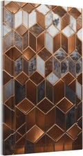 Brown Abstract Luxury Modern Geometric Cubic Marble No Device Single Blank Decorative Light Switch Covers Electrical Faceplate Switch Plates for Bathroom Kitchen Home