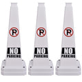 OrangeStar 6-Pack 28" No Parking Cones, Large 4-Sided Traffic Cones with Heavy Rubber Base for Parking Lot Control, Safety, Driveway | Indoor Outdoor Use