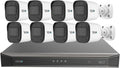 Revo Ultra Blue Series 16CH 4K POE H.265 NVR, 4TB & 8X 2K (4 Megapixel) Indoor/Outdoor IR Cameras with Built-in Mic – Remote Access Via Pc, Mac & Phone (No Monthly Fee)