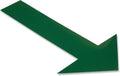 Mighty Line Solid Arrows Directional Sticker Sign Floor Marking Tape for Safety, Caution, Warning, Heavy-Duty, Peel and Stick, Adhesive, Industrial Quality, Green, 10" by 6", Pack of 50