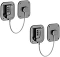 Refrigerator Lock - Heavy Duty Fridge & Freezer Safety Latch for Babies & Toddlers, Easy Install Kitchen Cabinet Lock (Grey, 2)