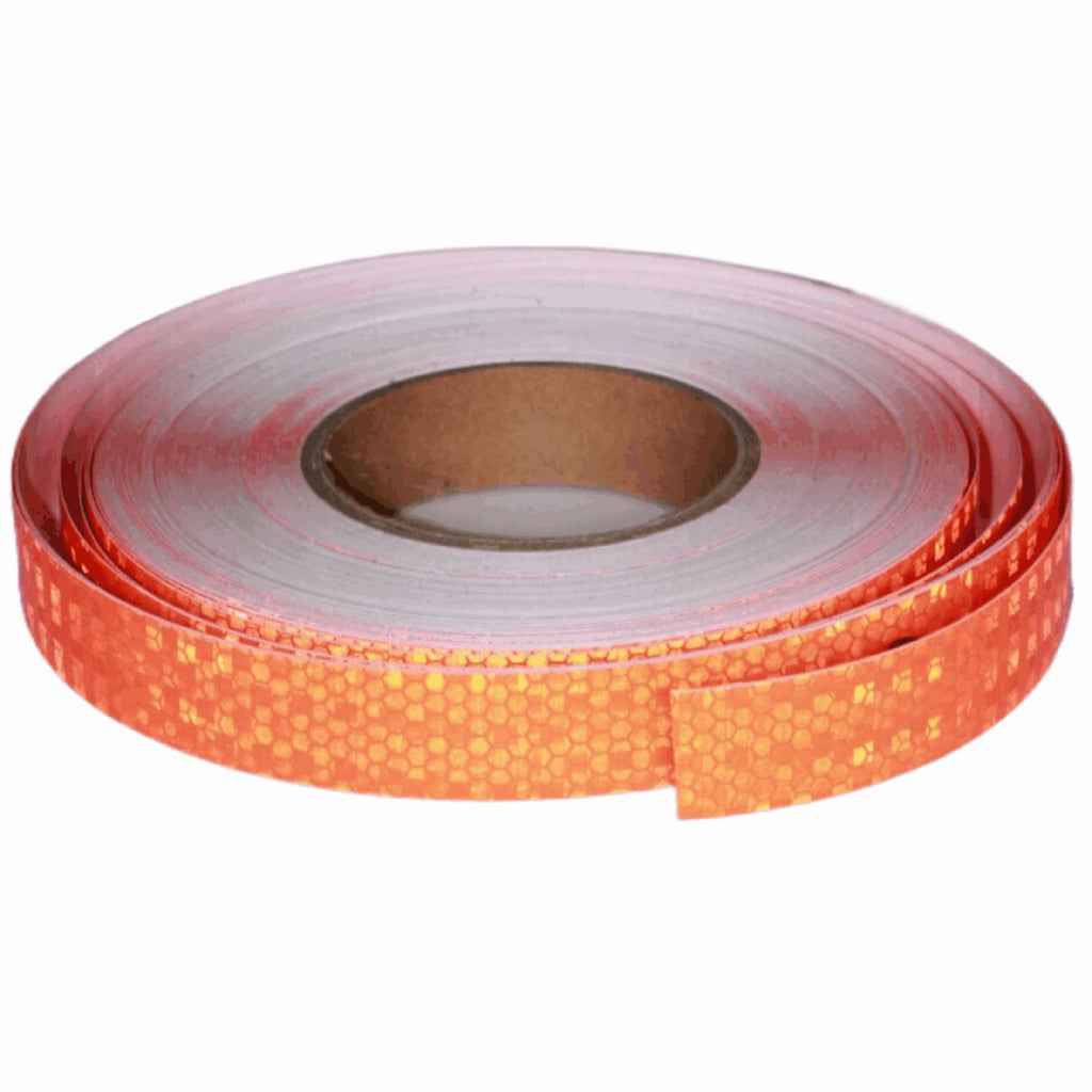 Orange Reflective Tape Outdoor Waterproof 1 inch Wide, High Visibility Industrial Marking Tape, Safety Adhesive Stickers (168 feet)