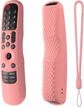 Hi Color Silicone Cover for MR24GA/MR21GA/MR22GN/MR23GA Protective Case Compatible with LG Magic TV C2 C3 G3 OLED Remote Control Slicone Sleeve with Lanyard(Pink)