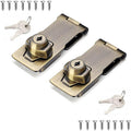 2 Packs Keyed Hasp Locks Twist Knob Keyed Locking Hasp for Small Doors, Cabinets and More,Stainless Steel Steel, Hasp Lock Catch Latch Safety Lock Door Lock with Keys (4inch, Bronze)