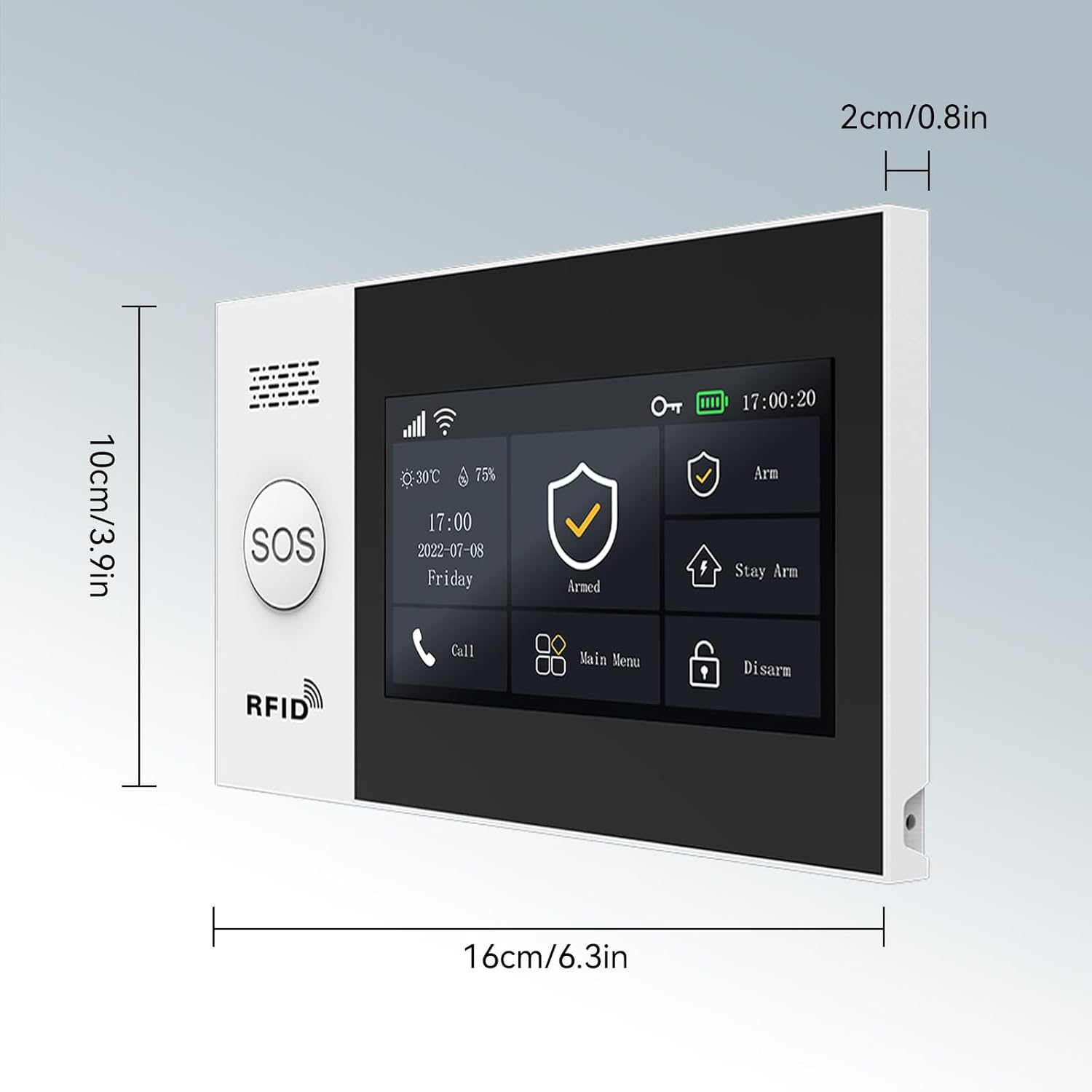 Home Security Alarm System,DIY Wireless WiFi Alarm System (Motion Detector, Door Window Sensor, Remote Control, Siren), Compatible with Alexa and Google for House, Apartment