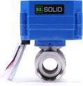 U.S. Solid 1" Motorized Ball Valve 85-265V AC Stainless Steel Electrical Ball Valve, 2 Wire Auto Return Setup Normally Closed
