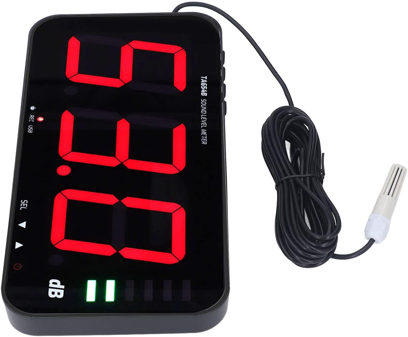 Pssopp 13in Screen Sound Level Meter, Digital Decibel Reader with Adjustable Brightness and Alarm Function, for Environmental Noise Monitoring