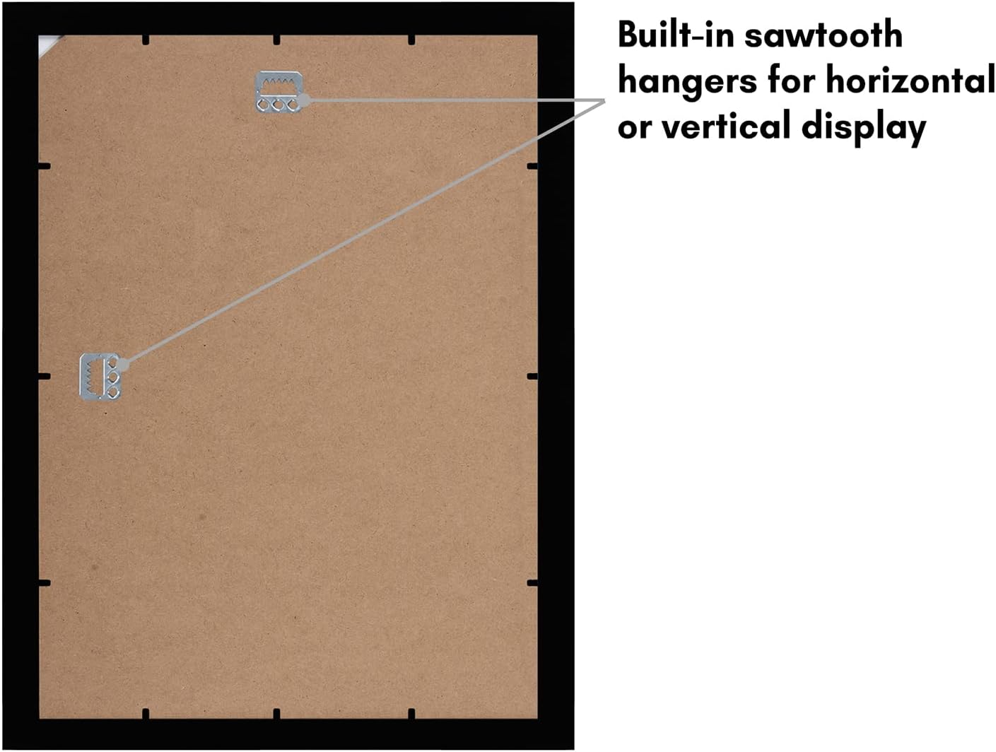 Americanflat 11x15 Picture Frame with Shatter-Resistant Glass - Signature Collection - Gallery-Style Frames Made of Engineered Wood - Photo Frame for Wall Display - Black