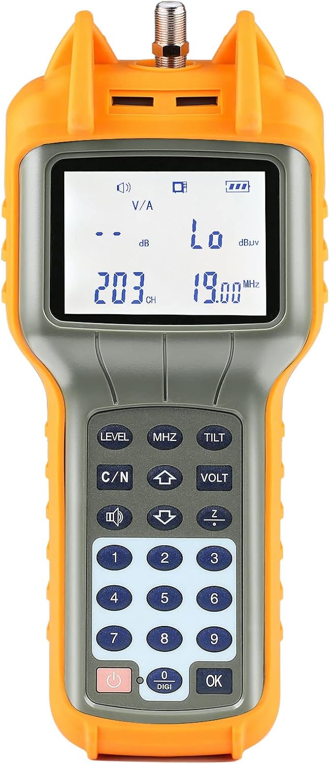 AUGOCOM® CATV Cable Tester, Coax Cable Tracer Coaxial Wire Continuity Checker, TV Handle Signal Level Meter DB Tester 47-870 MHz