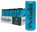 ProBaller Ultra Premium Zero Sugar Energy Drink - Natural & Clean NSF Certified Sport Drink with Amino Acids, Taurine, Biotin, Vitamin B 12 Methylcobalamin, & Electrolytes - 15 Pack - Blue Raspberry