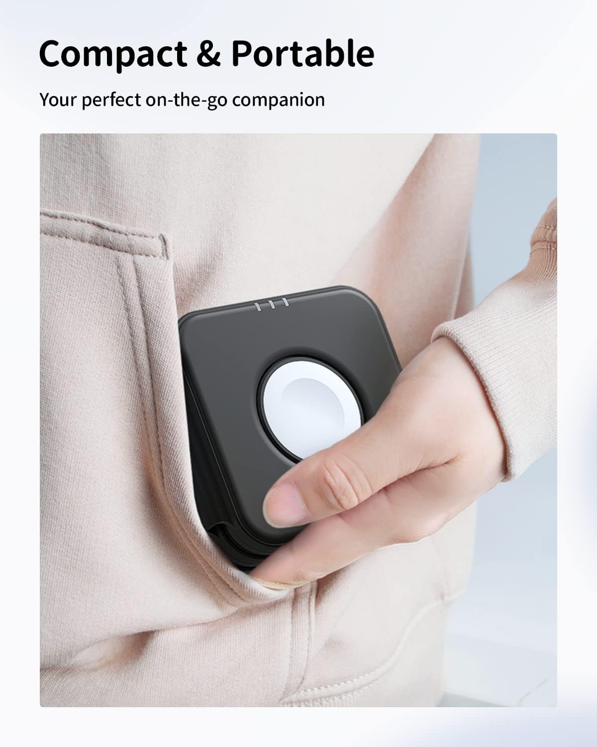 Wireless Charger Magnetic for iPhone - JoyGeek Wireless Charging Station Pad for iPhone 15 14 13 12 Pro Max Plus, for Apple Watch Ultra 9-2, AirPods
