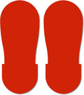 Mighty Line Big Footprints Floor Marking Tape for Safety, Caution, Warning, Heavy-Duty, Peel and Stick, Adhesive, Industrial Quality, 12" Long x 5" Wide, Red, Pack of 50