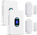 Daytech Wireless Door Chime, Door Dinger for Business Entry/Store/Home/Office, Door Alarms When Opened with 800 Ft Range,20 Chimes 5 Adjustable Volume 2 Sensors + 2 Receivers