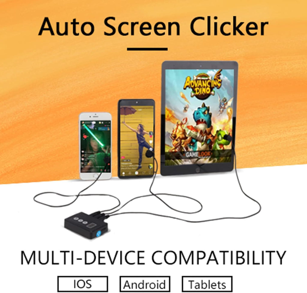 Auto Clicker for iPhone iPad：Screen Device Automatic Tapper for Android IOS，Simulated Finger Continuous Clicking, Adjustable Speed Physical Clicker，Suitable for Gameing Reward