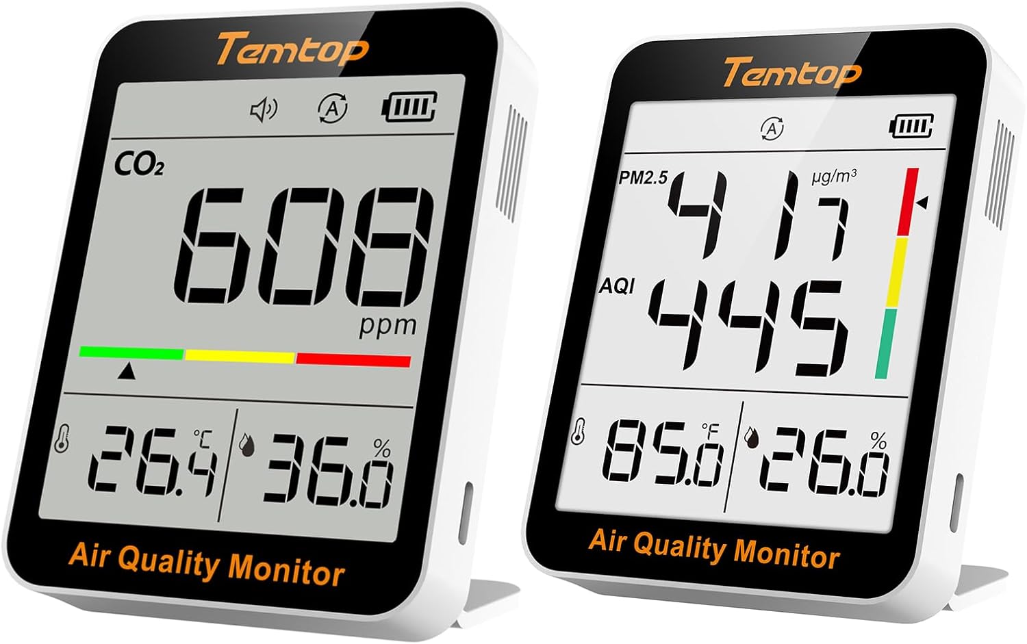Temtop Air Quality & CO2 Monitoring Combo - Achieving Optimal Home Wellness with Precision Insights