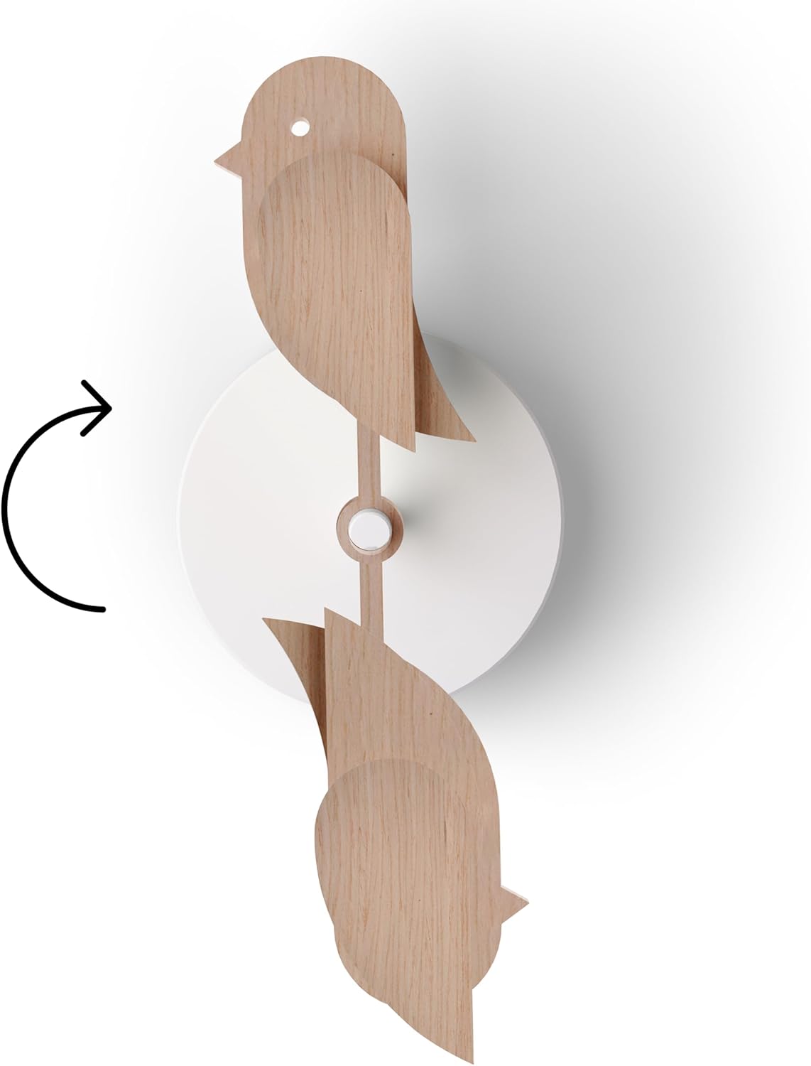 Birdie 2.0 - Design Indoor CO2 Monitor - Air Quality Meter for Home & Office - Promotes Mental & Physical Health - Modern Interior Decor - Reducing Health Risks with Clean Air (Wood, FullBirdie)