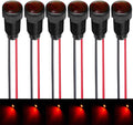 6pcs Red LED Indicator Pilot Light AC/DC 12-24V Mounting Hole Size 10mm(Flame Retardant Plastic Shell)