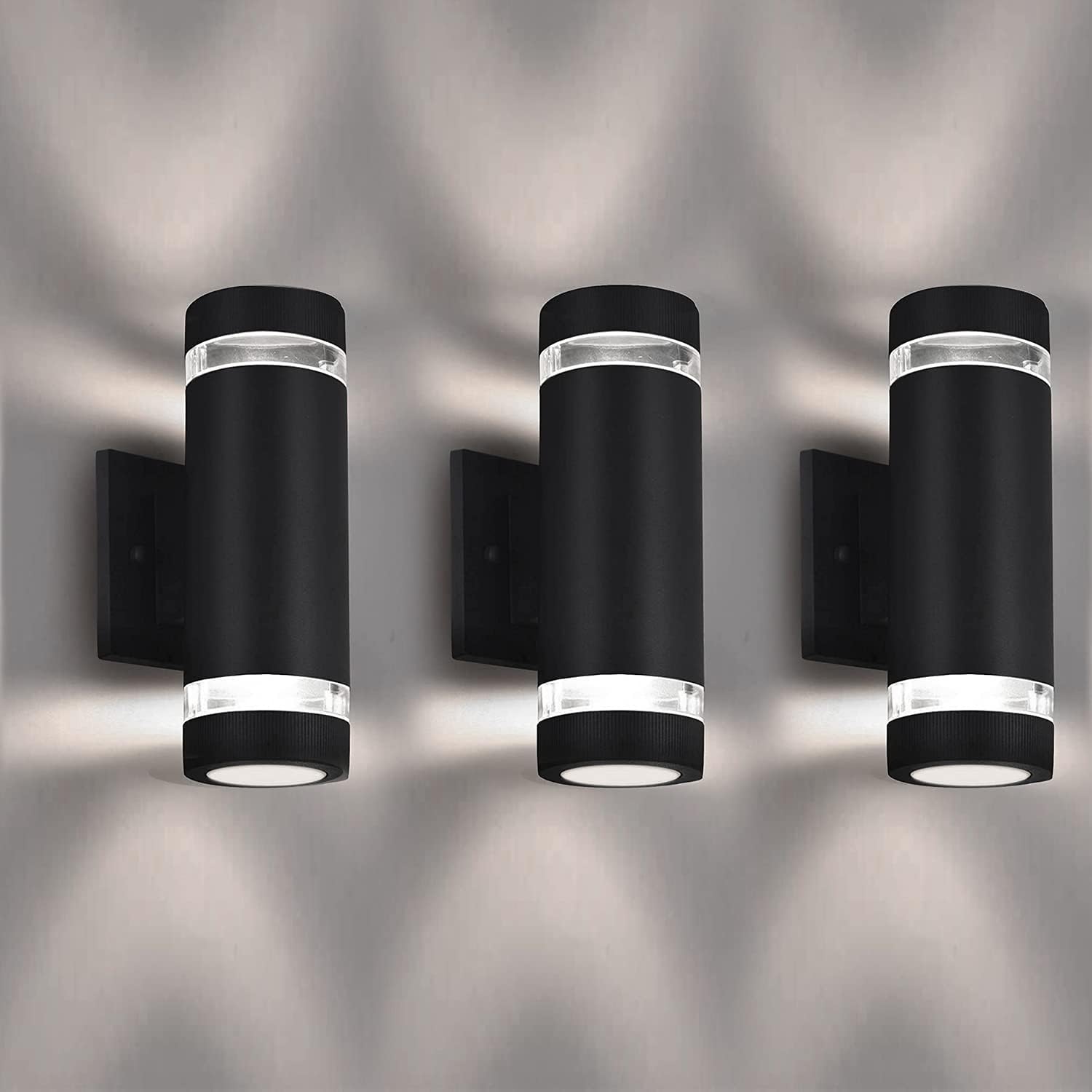 Outdoor Wall Sconce Exterior Lighting Fixture - ETL Listed,Aluminum Waterproof Wall Mount Cylinder Design - Up Down Light Fixture for Porch, Garage and Patio