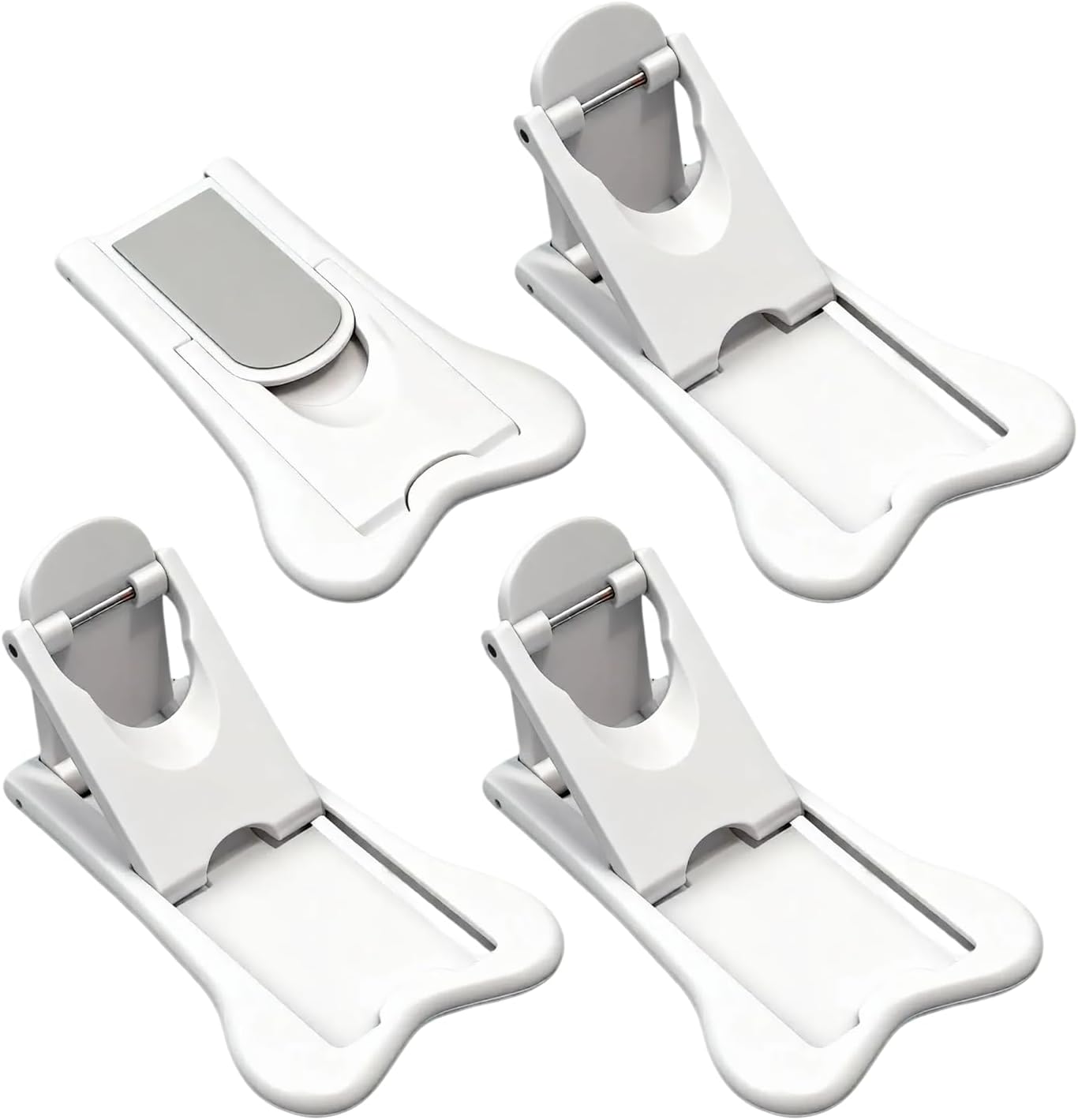 4-Pack Sliding Closet Door Lock, Child Safety Locks for Sliding Glass Doors Window Closets and Cabinets, No-Tool Installation Baby Proof Accessories for Kids Safety White