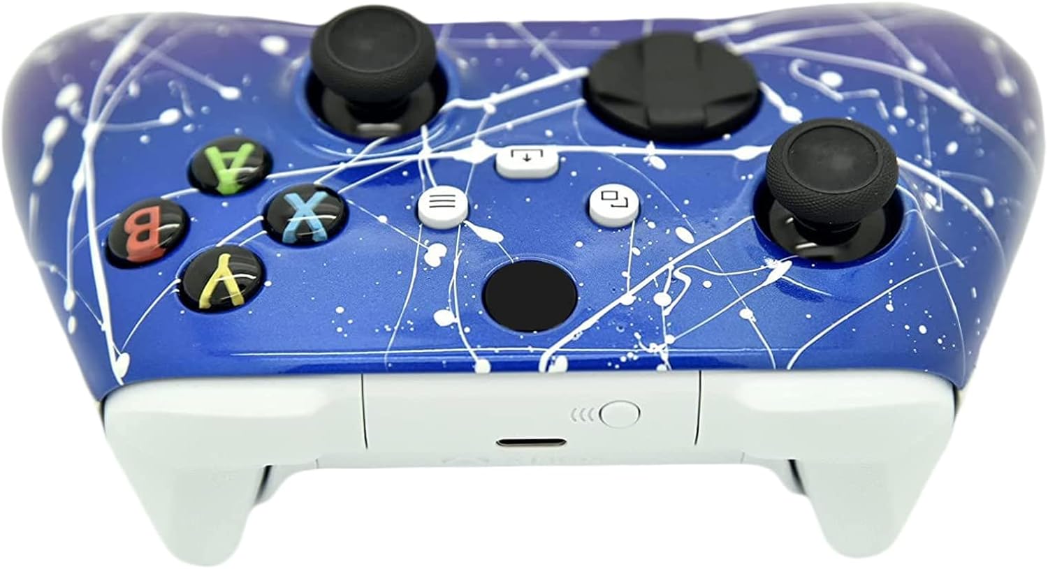 Hand Airbrushed Fade Custom Controller Compatible with Series X/S & One (Series X/S Blue & Purple White Drip)