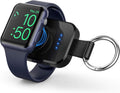 i.VALUX Portable Wireless Charger for Apple Watch Series 11/10/9/8/UItra/7/6/5/4/3/2/SE,Compact Magnetic iWatch Charger 1000mAh Extra Power Bank Smart Keychain Travel Accessories Father Birthday-Black
