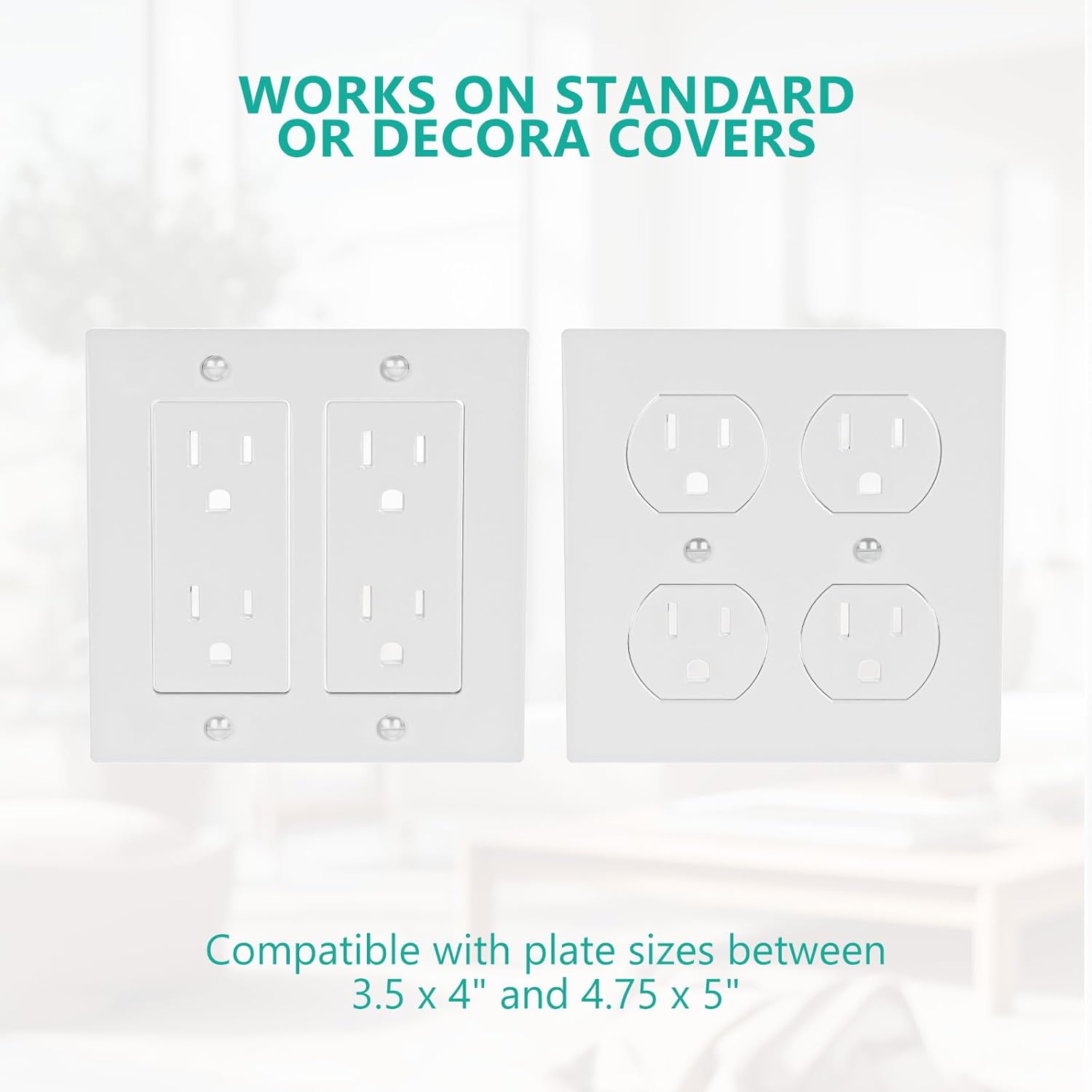 WALI Double Outlet Shelf Wall Holder – Bathroom Shelf Duplex for Electric Toothbrush, HomePod Mini, Echo Dot & Phone Charging – White (DLS001)