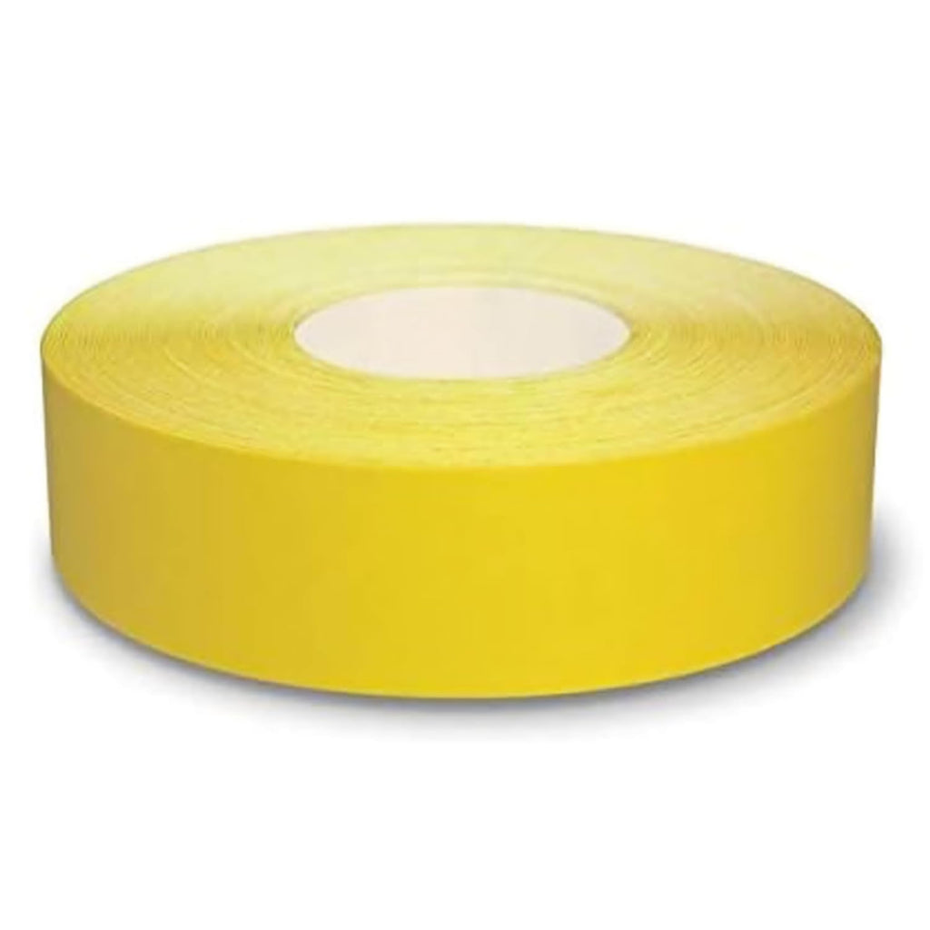 Mighty Line UltraLine Solid Floor Marking Tape for Safety, Caution, Warning, Heavy-Duty, Peel and Stick Adhesive, Beveled Edge Design, Industrial Quality, 2 Inch, 100' Roll, Yellow