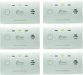 Kidde Carbon Monoxide Detector with 10-Year Battery, 3 LED Lights & Alarm Memory, 6 Pack
