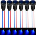 6pcs Blue LED Indicator Pilot Light 110VAC Mounting Hole Size 10mm(Flame Retardant Plastic Shell)