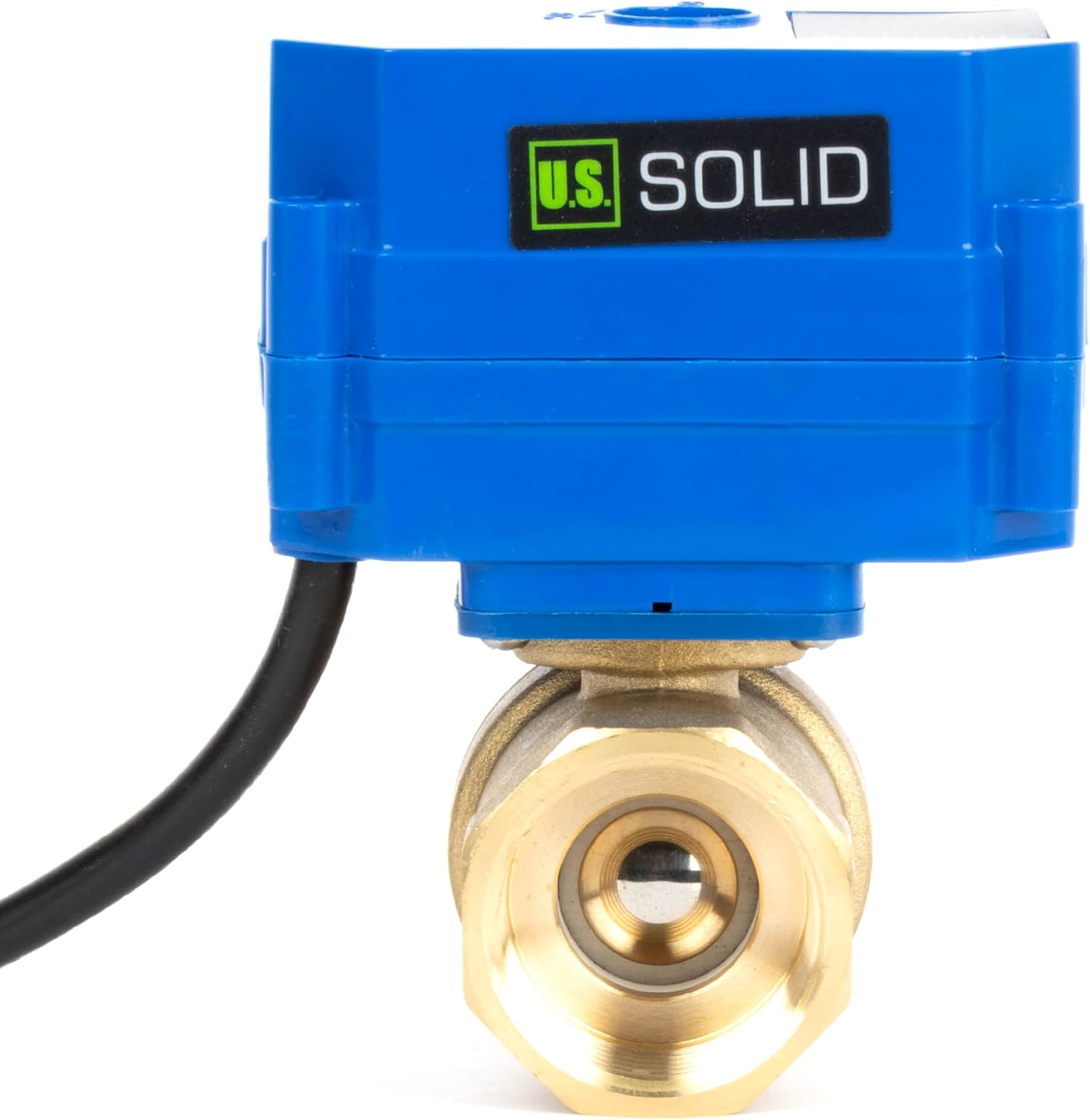 U.S. Solid 1" NPT Motorized Ball Valve with US Plug 110VAC Brass Electrical Ball Valve,Auto Return, Normally Closed, IP65