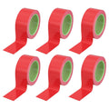 PATIKIL Floor Marking Tape 2 Inch x 110 Ft, 6 Pcs Self-Adhesive Warning Safety Tape Caution Stripe for Walls Floors Pipes Equipment Outdoor, Red