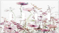 Floral Pink Watercolor Wildflowers Plant Flower Light Switch Covers Quad Toggle Electrical Faceplate 4 Gang Wall Plate Decorative Switch Plates Cover for Bedroom Living Room Decor
