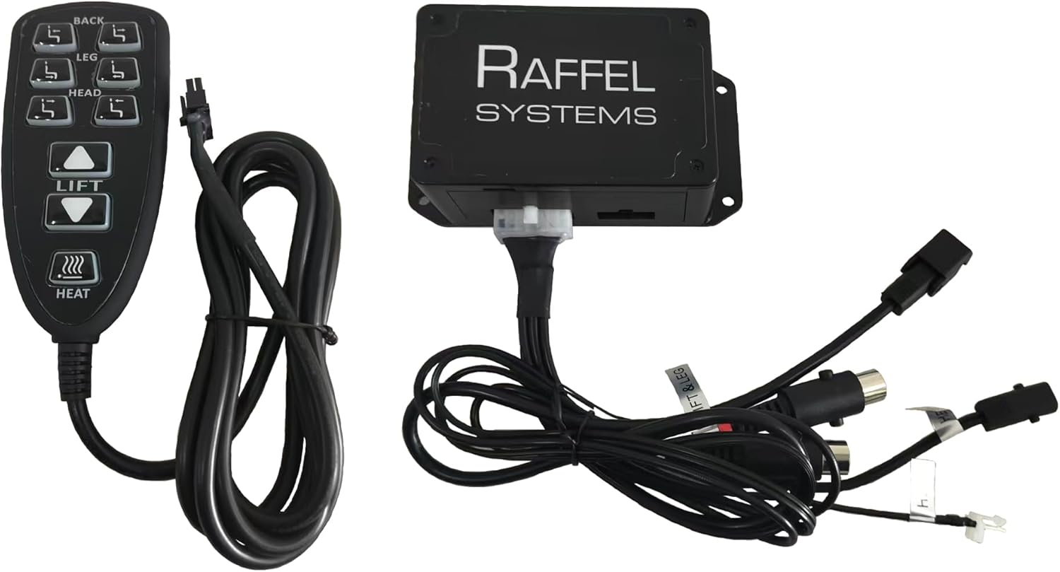 Recliner Remote Replacement Lift Chair for Raffel Systems HC HR3B 01 Hand Control with 9 Buttons and Junction Box Combo Replacement