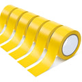 Outus Floor Marking Tapes 2" Width 100' Length Yellow Durable Non Abrasive Tough Floor Tape for Social Distancing, Gyms, Athletics, School, Restaurants, Equipment, Heavy Foot Traffic(6 Rolls)