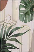 Decorative Light Switch Plate Covers Boho Mid Century Abstract Arch Green Leaves 1 Gang No Device Single Blank Outlet Covers Wall Plate Light Switch Cover Plate for Bedroom Home Decor