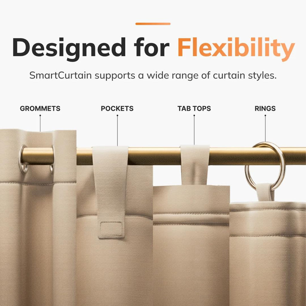 Ryse SmartCurtain | Motorized Curtain | Turn Current Curtains into Electric, Automated Drapes | Easy Install | Works with Existing Single or Double Curtain | Phone App Enabled | Charger Not Included
