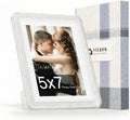 Crystal 5x7 Picture Frame with Acrylic Front, ABS Frame for 5x7 or 4x6 Photos, Shatterproof UV-Resistant Tabletop Photo Frame, Vertical/Horizontal Display for Home Décor