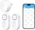 GoveeLife Upgraded Smart Water Leak Detector 1s with 1804ft Ultra-Long Range, WiFi Water Sensor with SMS/Email/APP Push and Sound Alarm, 5-Year Battery Life, Suit for Home, Basement, Kitchen, 2 Pack