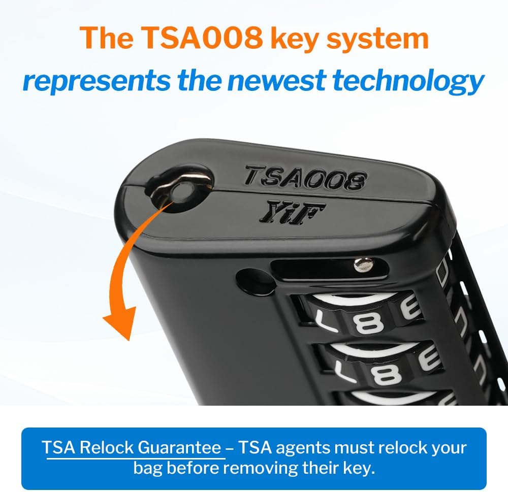 Forge TSA Approved Luggage Locks 4 Digit Combination TSA Travel Locks with TSA008, Open Alert Indicator, Zinc Alloy Body for Luggage, Suitcase, Backpack, and More. 2 15'' Cable Locks.