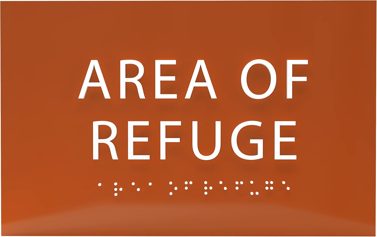 6" X4" Area of Refuge Sign - ADA Compliant Tactile Graphics Grade 2 Braille Text | Wall Mount Plastic Signs for Shopping Malls, Offices, Hotels, Schools, Apartments & Restaurants