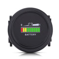 Estink LED Battery Indicator Meter, 12V/24V/36V/48V/72V Cart Battery Indicator, Round Status Indicator for Cart