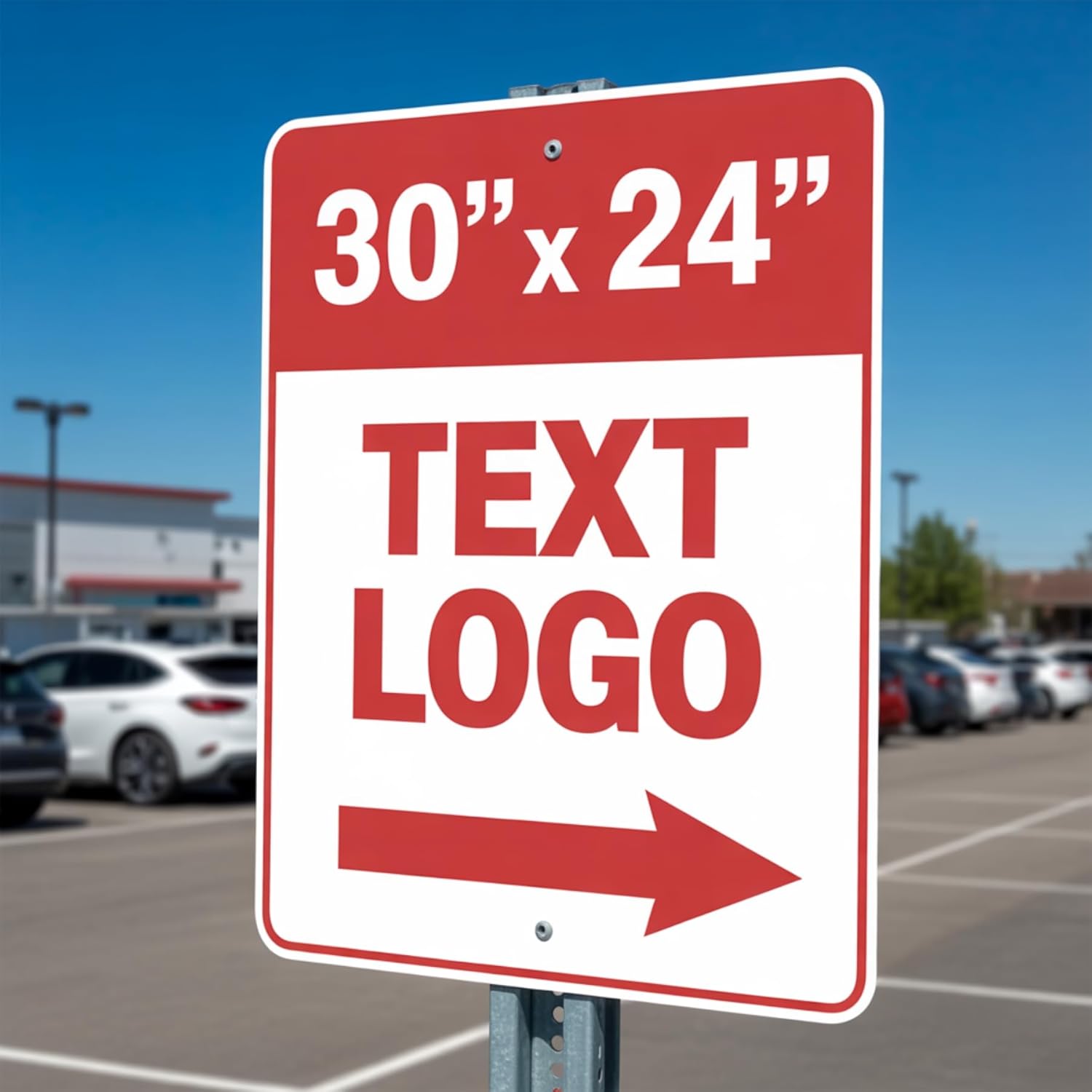 Custom Metal Sign, 30x24 Inches, Reflective Option, .04 Inch Thick, Durable Rust-Resistant Aluminum, Personalized Sign for Outdoor Business