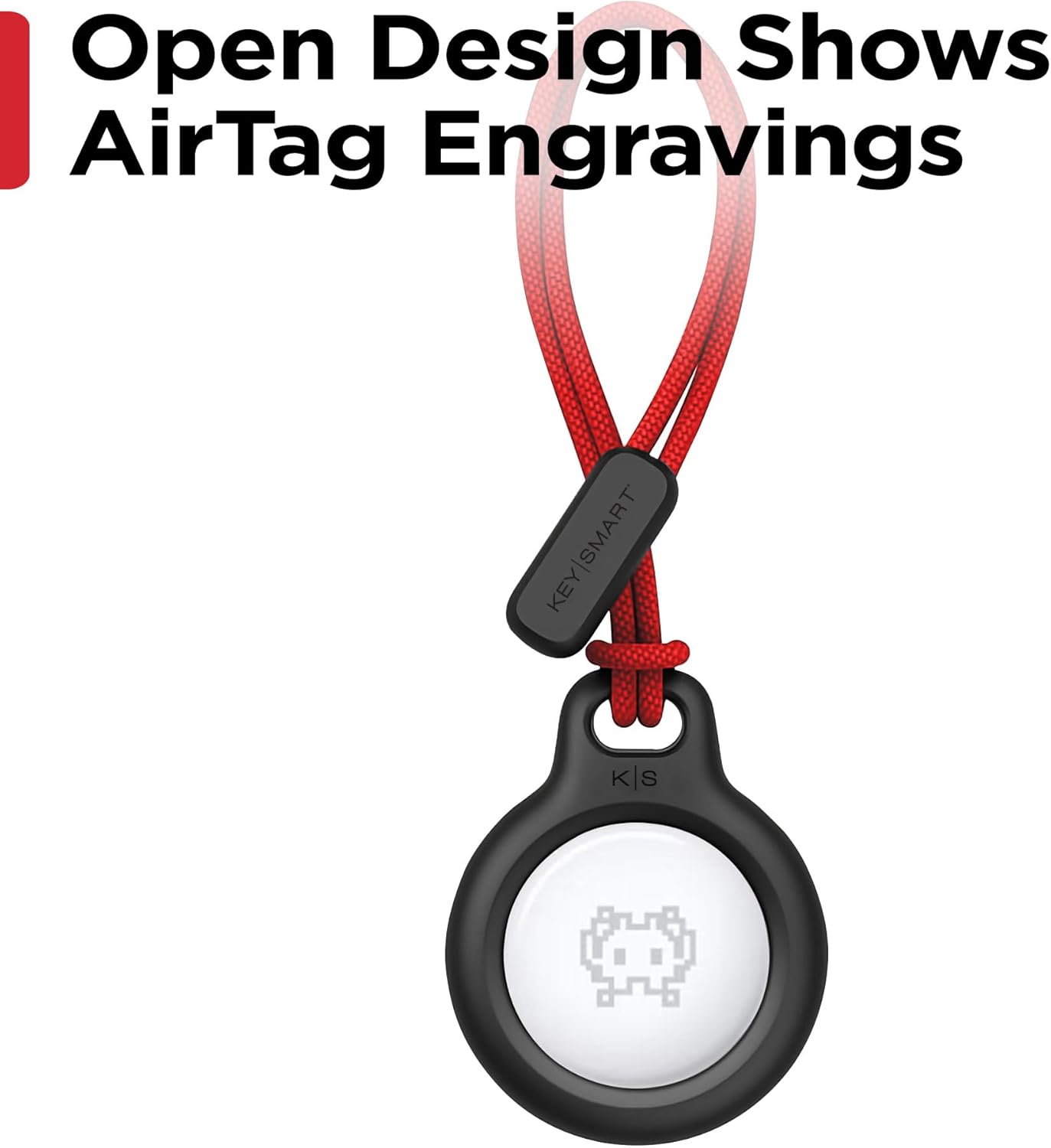 KeySmart AirTag Keychain Key Holder, Compatible with Apple AirTag Holder, Key Organizer Keychains
