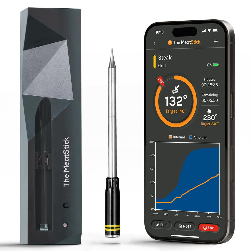 MeatStick Wireless Meat Thermometer for Grilling, Smoking, BBQ, Air Fryer, Deep Frying, Oven, Sous Vide