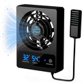 Reptile Ventilation Fan with Humidity Control & High Temp Alarm, Smart Hygrometer for Bearded Dragon, Leopard Gecko, Snake Tank – Quiet Fan with Dual LED Display for Reptile Enclosure
