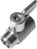 Beduan Mini Ball Valve Stainless Steel(316) 3/8" NPT Male x NPT Female Mini Ball Shutoff Valve
