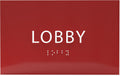 6" X4" Lobby Sign - Tactile Graphics Grade 2 Braille Text Reception Area Sign| Utility ADA Compliant Wall Mount Plastic Signs For Hospital, Offices, Businesses & Apartments