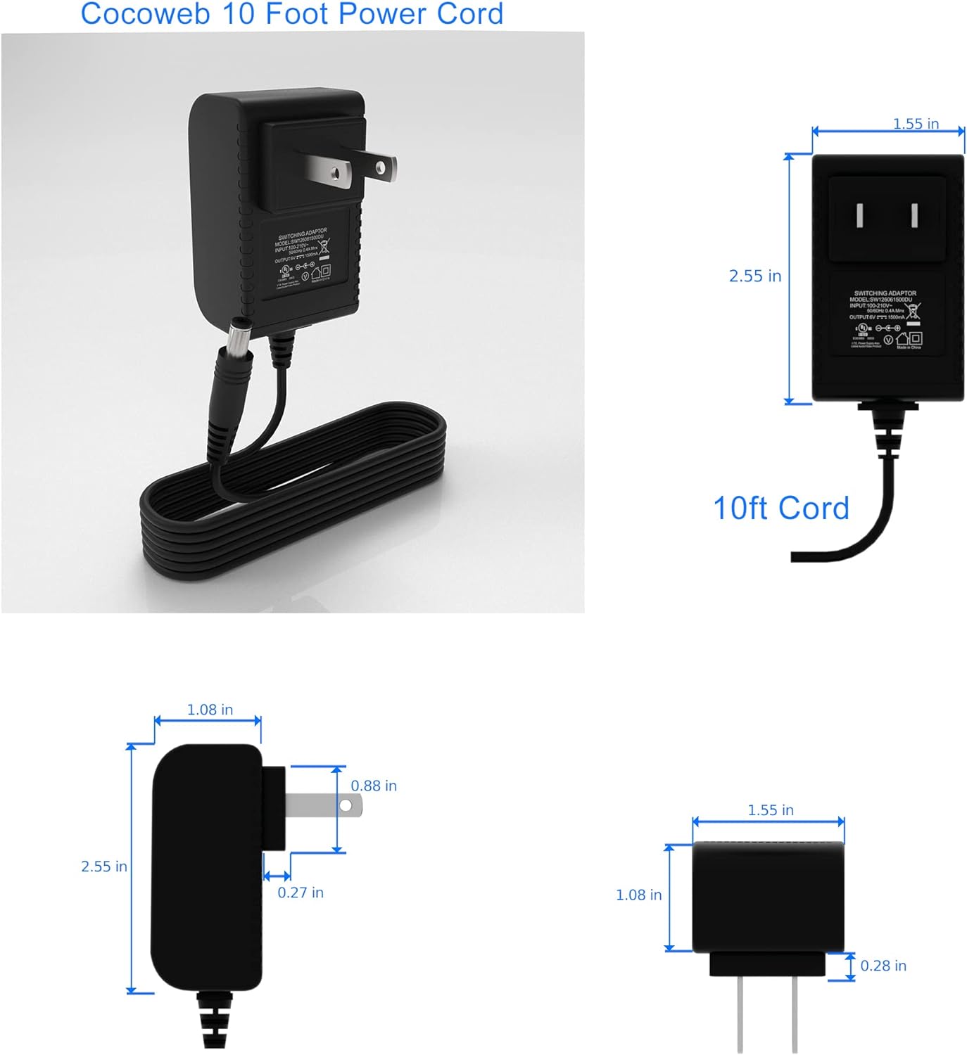 Cocoweb 43 Inch Tru-Slim Black Picture Light - LED, 2700K, Adjustable Arm, Plug-in, Toggle Switch, Sleek and Compact Design